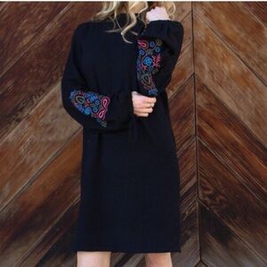 Paper Crans sz M Puff Tie Sleeve Sweater Dress GUC B1313